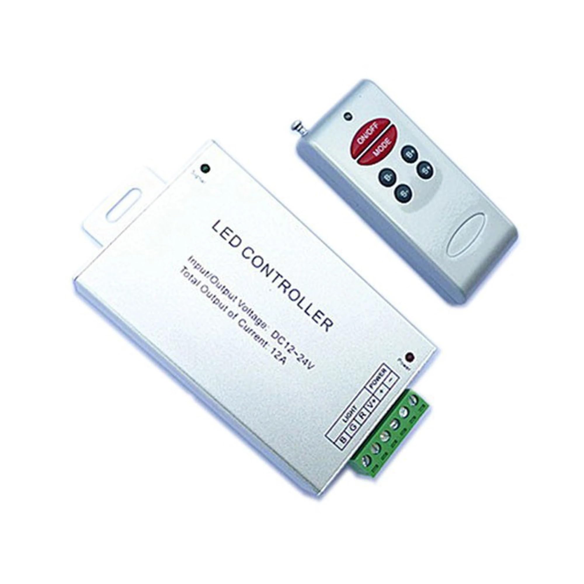 Telecomando wireless RGB a lunga distanza 6 tasti, CC 12 V, 24 A, 144 W, 288, adatto per strisce LED