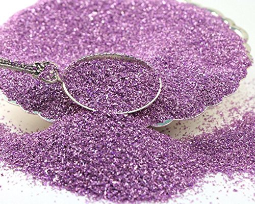 Lilac Imported German Glass Glitter - 1 Ounce Jar - Fine 90 Grit (Most Popular Grain Size) Sparkly Glass Glitter - 311-9-142 #TOP15