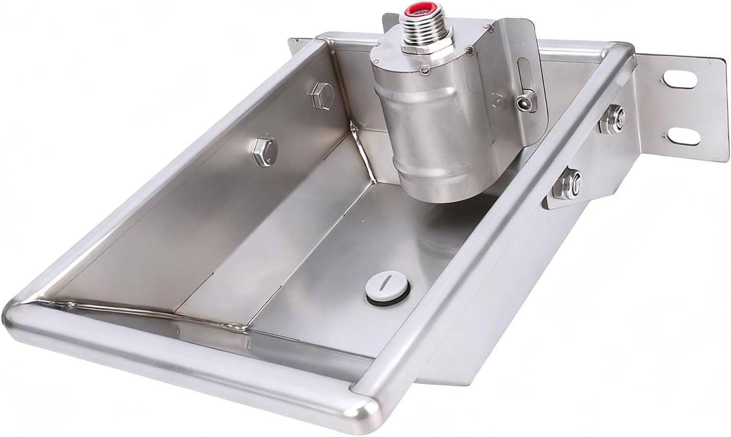 ASHATA Automatic Animal Drinking Water Bowl, Stainless Steel Waterer for Cattle and Sheep, Water Dispenser Thickened Feeder Trough Bowl