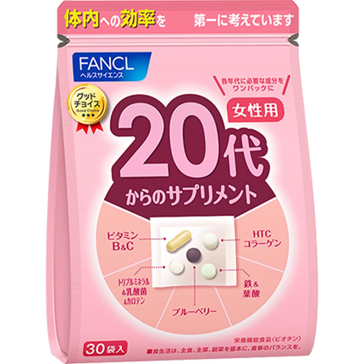 ファンケル(FANCL) 20代からの女性用サプリメント 15～30日分 (30袋)