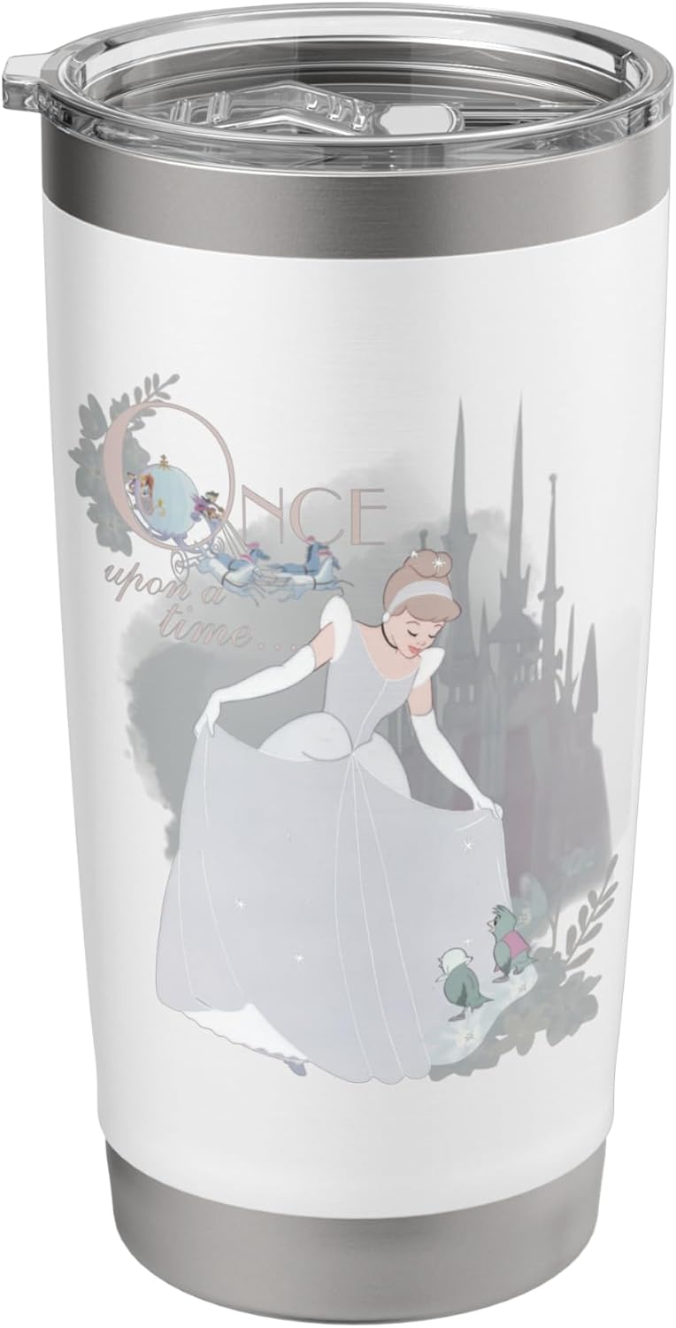 Disney Princess Cinderella Vintage Once Upon a Time Stainless Steel Insulated Tumbler