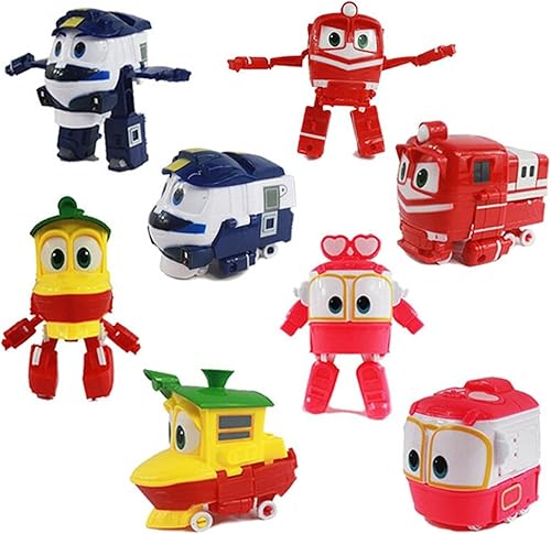 Miniatura 1 de ZYYYWW Juego de 4 juguetes de trenes de deformación, kayalfpatoventa robot de deformación para juguetes pequeños (5 opciones) (color  4 piezasjuego)