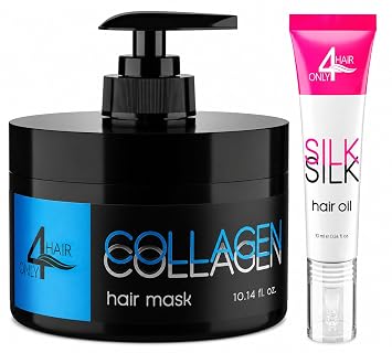 ONLY4HAIR Hair Repair Mask for Dry Damaged Hair Keratin Treatment Protein Argan Oil Deep Conditioning for Color Treated Hair Bleached Frizzy Split Ends Magic