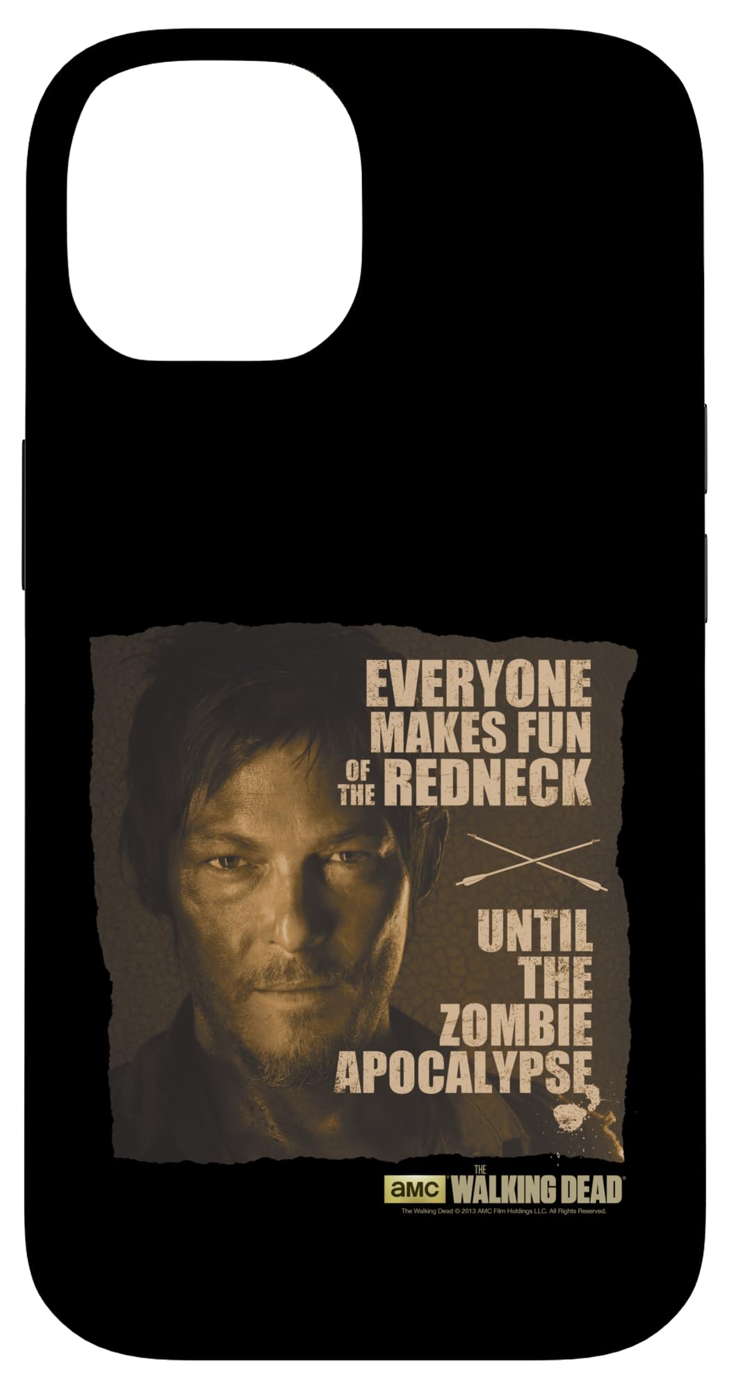 Coque TWD Daryl Dixon Redneck pour iPhone 14 en silicone noir résistant - 4