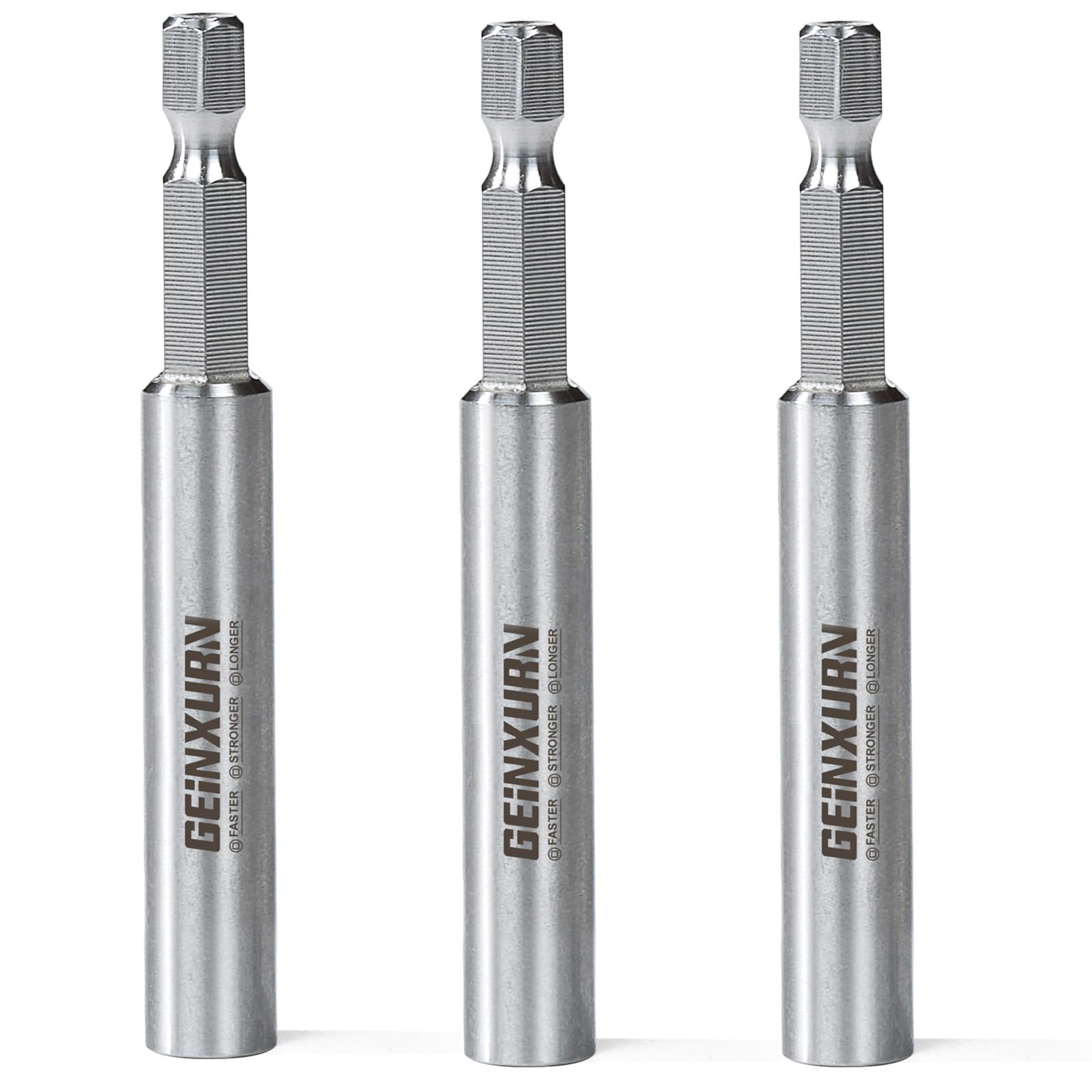 Geinxurn 3PACK Stainless Screwdriver Bit Holders, 3Inches Extension Socket Drill Bit Magnetic Holder Hex Shank Quick-Change Drill Bit Guide