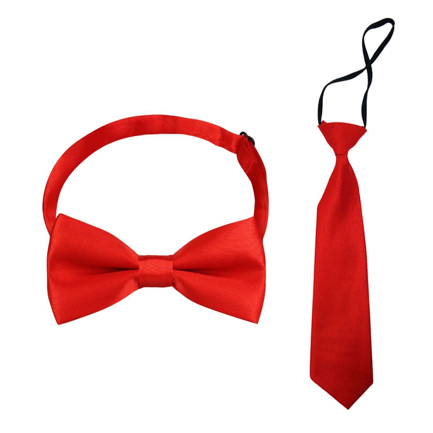 HINFHI 1 Kids Bow Tie, 1 Tie, Classic Fashion, Performance Red Bow Tie, Party Suit Shirt Ele Accessories.