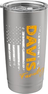 Davis Surname American Davis Last Name Davis Stainless Steel Insulated Tumbler