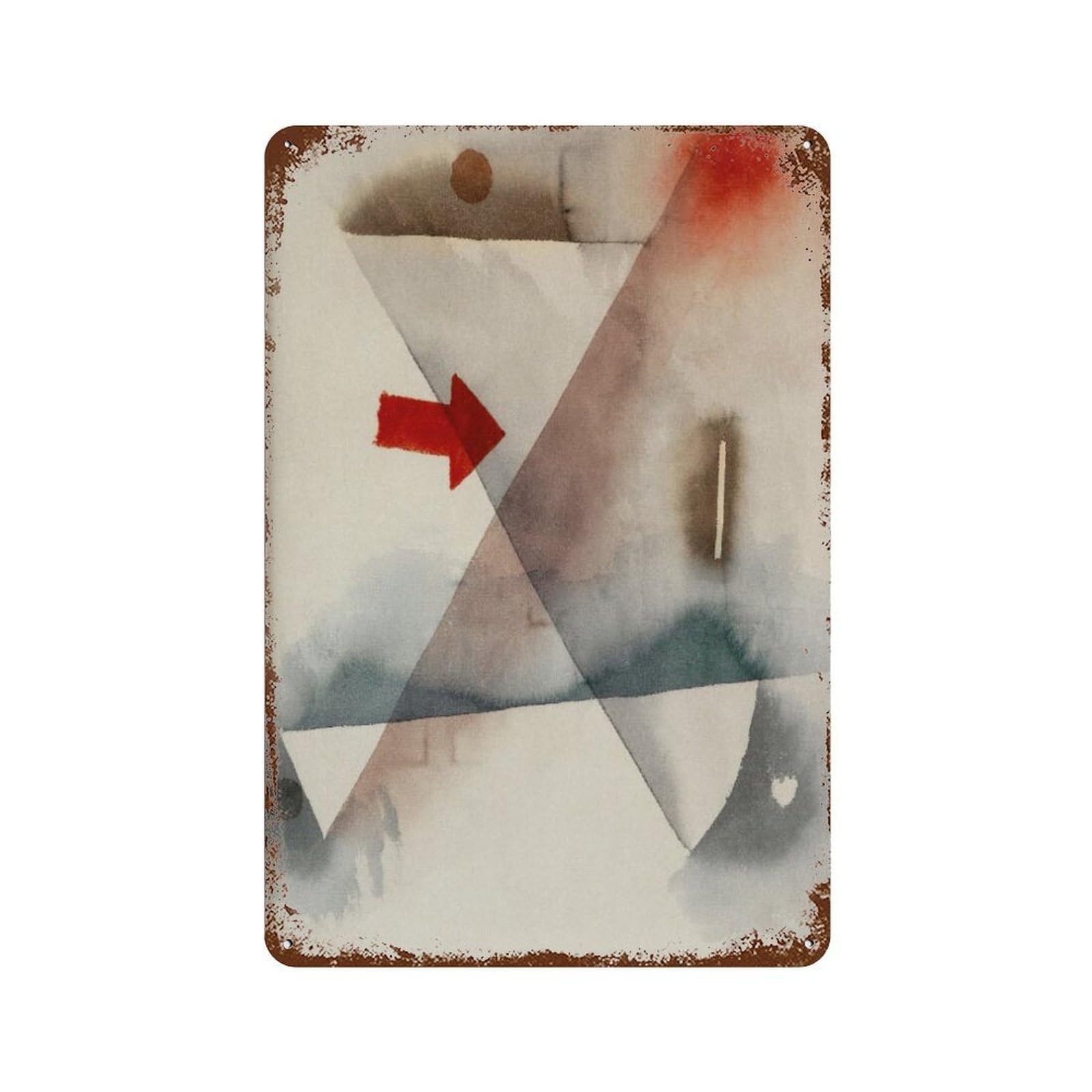 xiaoxiaoshen Paul Klee Chimes Abstract Pastel Painting Wall Decor Art Metal Tin Poster Modern Home Decor Art Home Bar Shop Decorations Vintage Sign 30x20cm