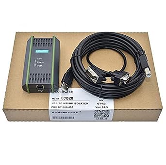 TOPCHANCES Compatible with Siemens PLC Programming Cable S7-200/300/400 Data Download Line 6ES7972-0CB20-0XA0,USB/MPI PC Adapter USB Cable for Siemen S7-200/300/400 PLC MPI/DP/PPI Programming Cable