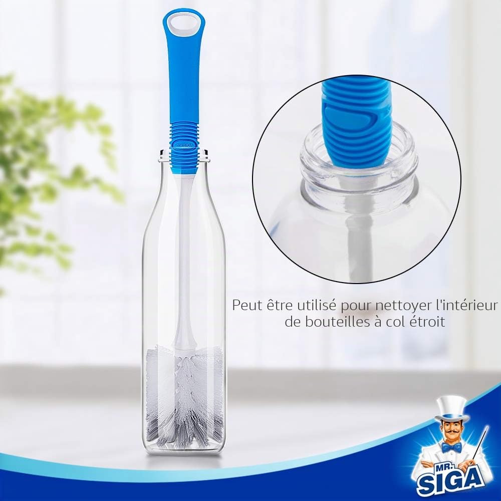 MR.SIGA Goupillon Bouteille avec Long Manche, Brosse Biberon Bouteille Thermos Tasse
