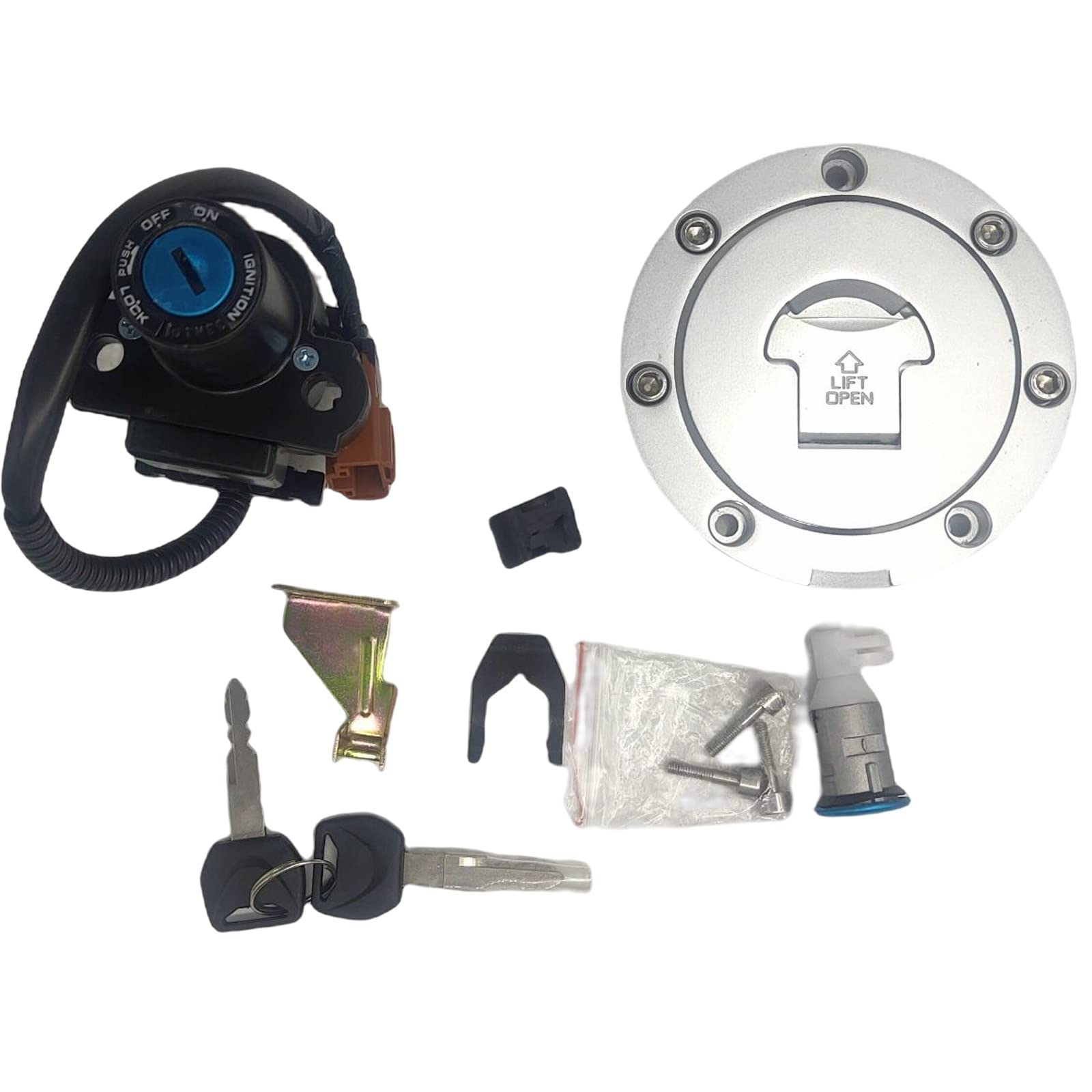 Amazon.com: XDF Ignition Switch Fuel Gas Tank Cap Seat Lock Key