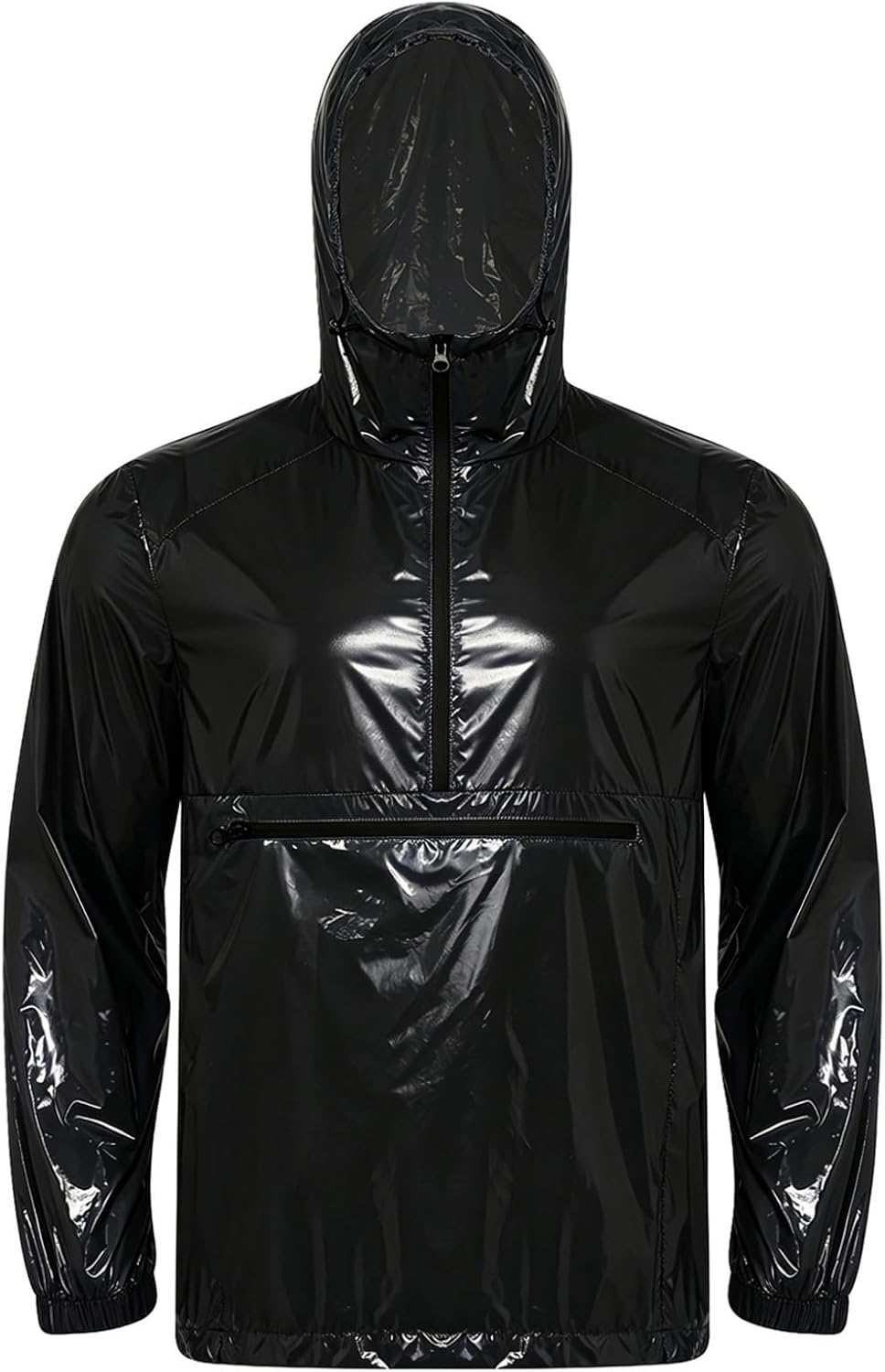 Mufeng Waterproof Jacket for Men Lightweight Outwear Hoodie Sweatshirt Quick-drying Sports Coat Raincoat