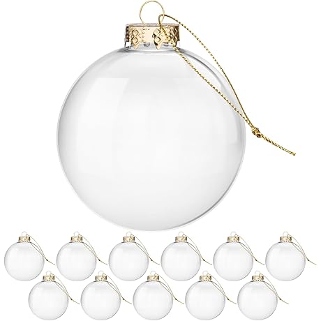 80mm Large Clear Glass Ornaments