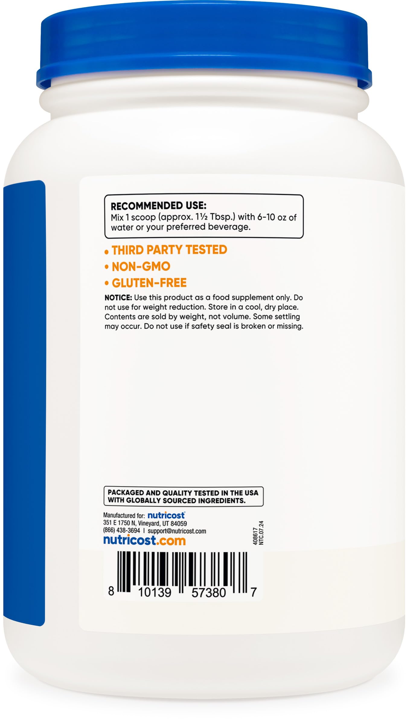 Nutricost Soy Protein Isolate Powder (Unflavored) 2LB — Amazon image 4