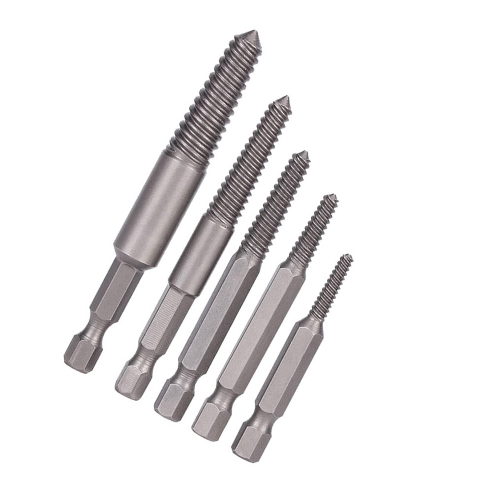 Broken Screw Extractor Hex Shank Fine Teeth Bolts Removal Tool Set for Repairing Vehicles