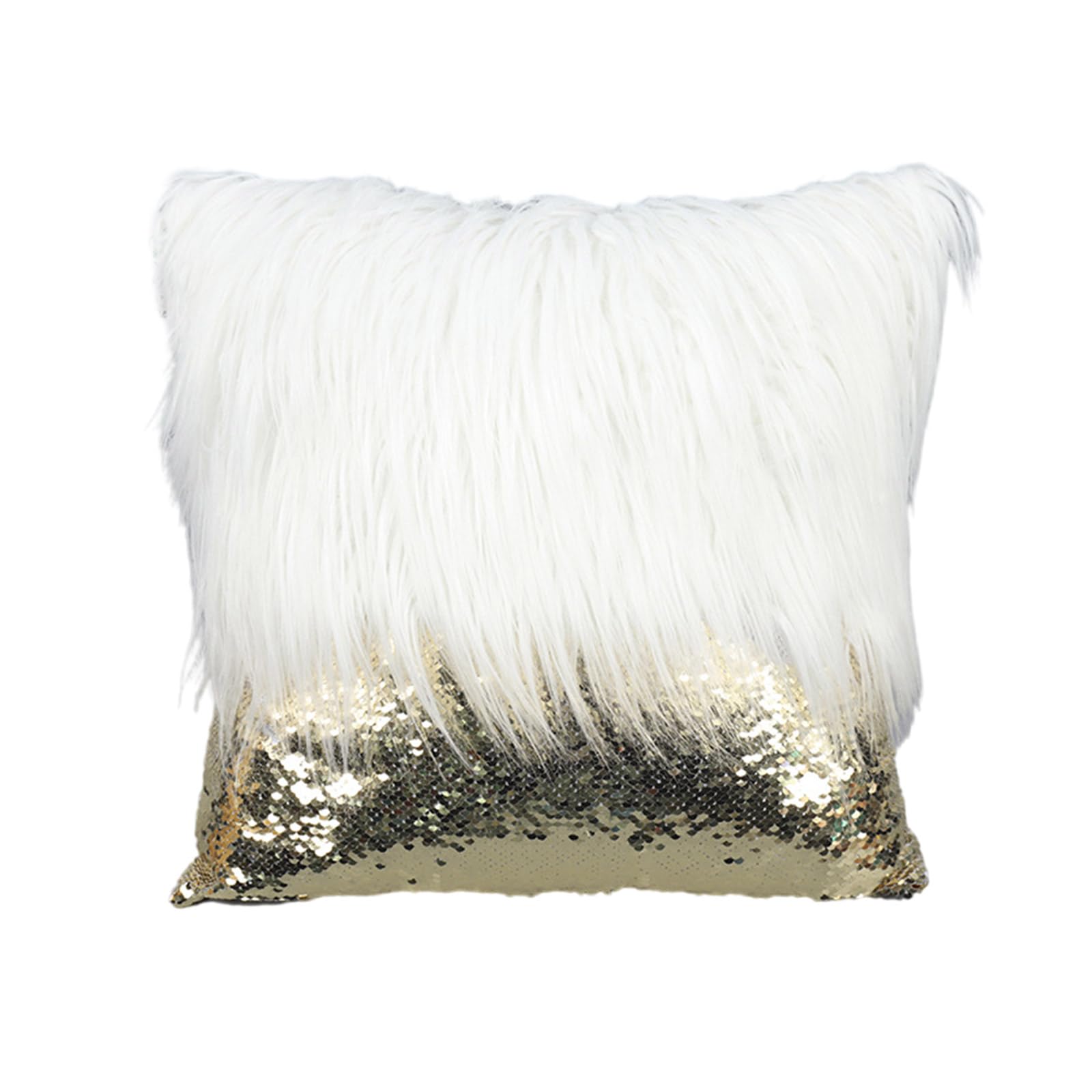 Tsophreniq Furs Throw Pillow Covers Plushes Pillowcase Luxurious Sequins Long Plushes Throw Pillow Covers Elegant for Room Sequins Cushions