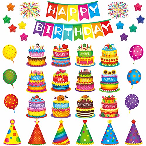 39 PCS Happy Birthday Bulletin Board Set,...