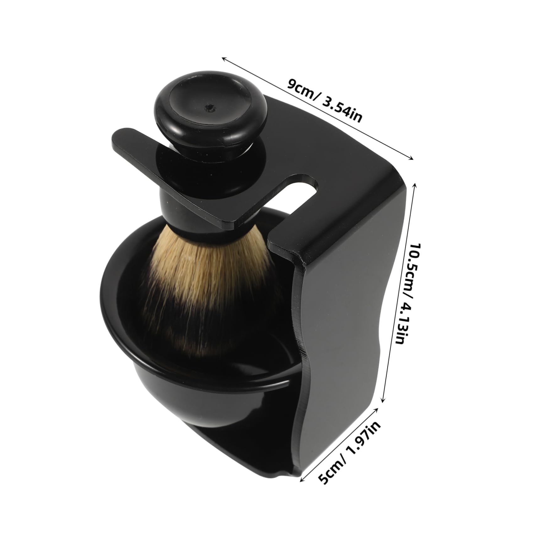 FOMIYES Nylon Shaving Brush Set Bowl Stand Men's Shaving Kit Gentle Comfortable