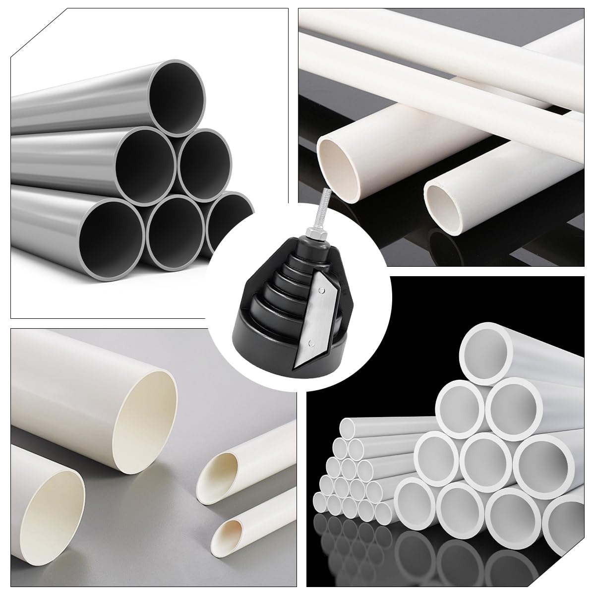 Desbarbador Manual de Tubos de PVC, PP y PE, Herramienta para Biselar Tubos de 20-63 mm