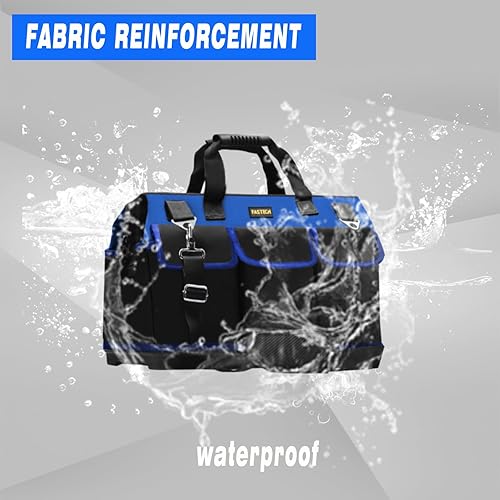 Miniatura 4 de FASTECH Bolsa de herramientas de fondo de 22 pulgadas con boca ancha para almacenamiento de herramientas, transportador y organizador, bolsa