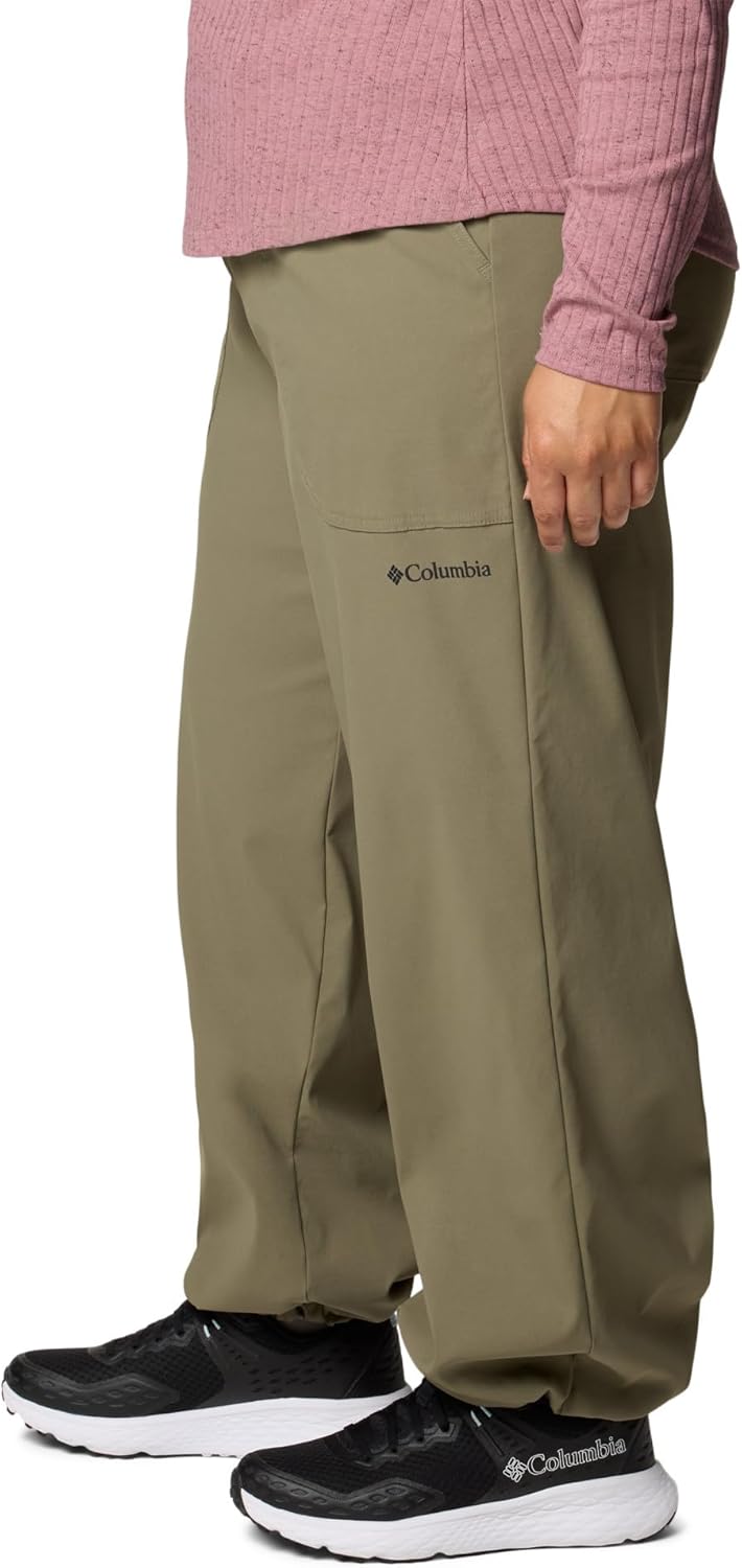 Columbia Womens Brea Falls Nylon Pant, Stone Green, 1X