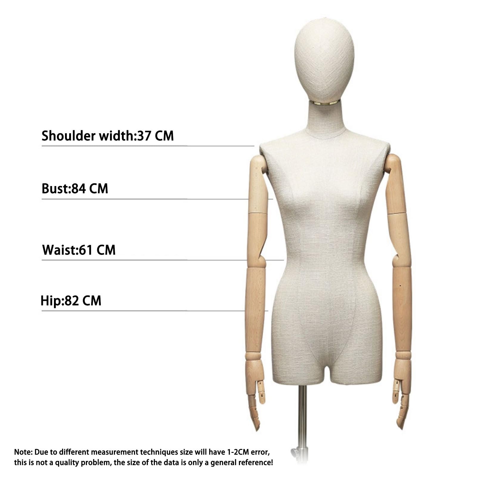Manichino Sartoriale Regolabile Donna Dotato Abbinato a Un Tessuto Fiammato Squisito e Delicato, Base in Metallo Facilmente Regolabile, Manichini Donna Negozio Abbigliamento per Abbigliamento, Gioiell