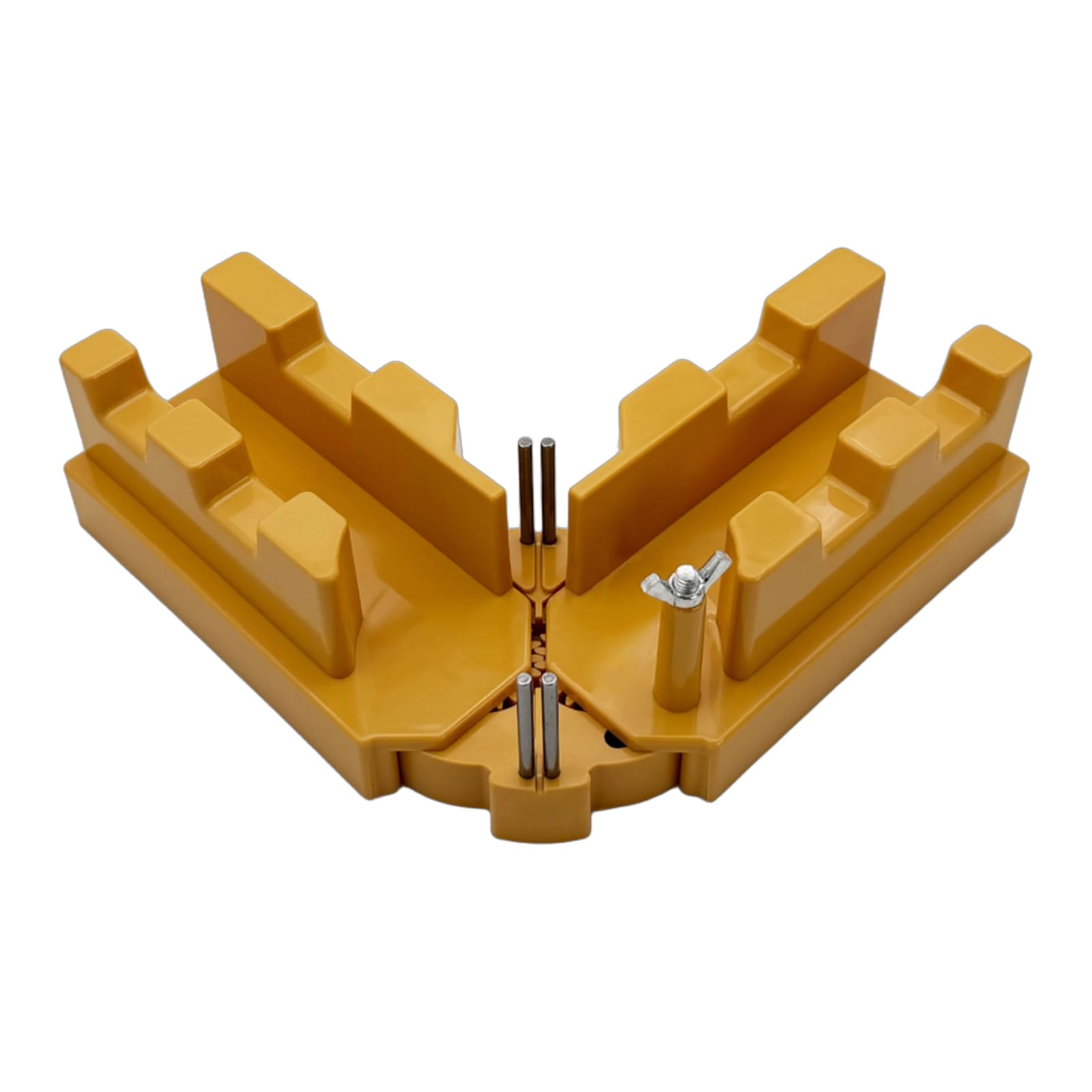Mitre Measuring Cutting Tool, 2 in 1 Miter Saw Base, Angled Cutting Guide and Tool Holder, DIY and Home Improvement Projects (Yellow)