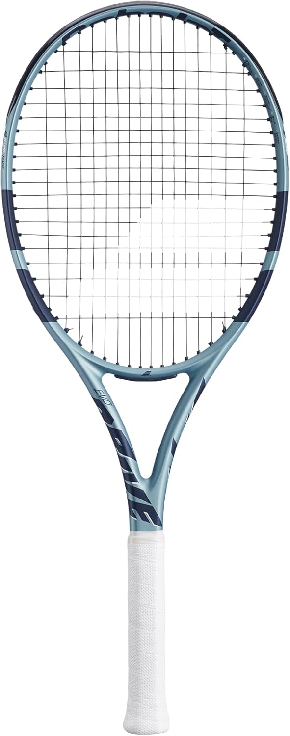 Babolat Evo Drive 2nd Gen Tennis Racquet Strung with 16g Syn Gut at Mid-Range Tension