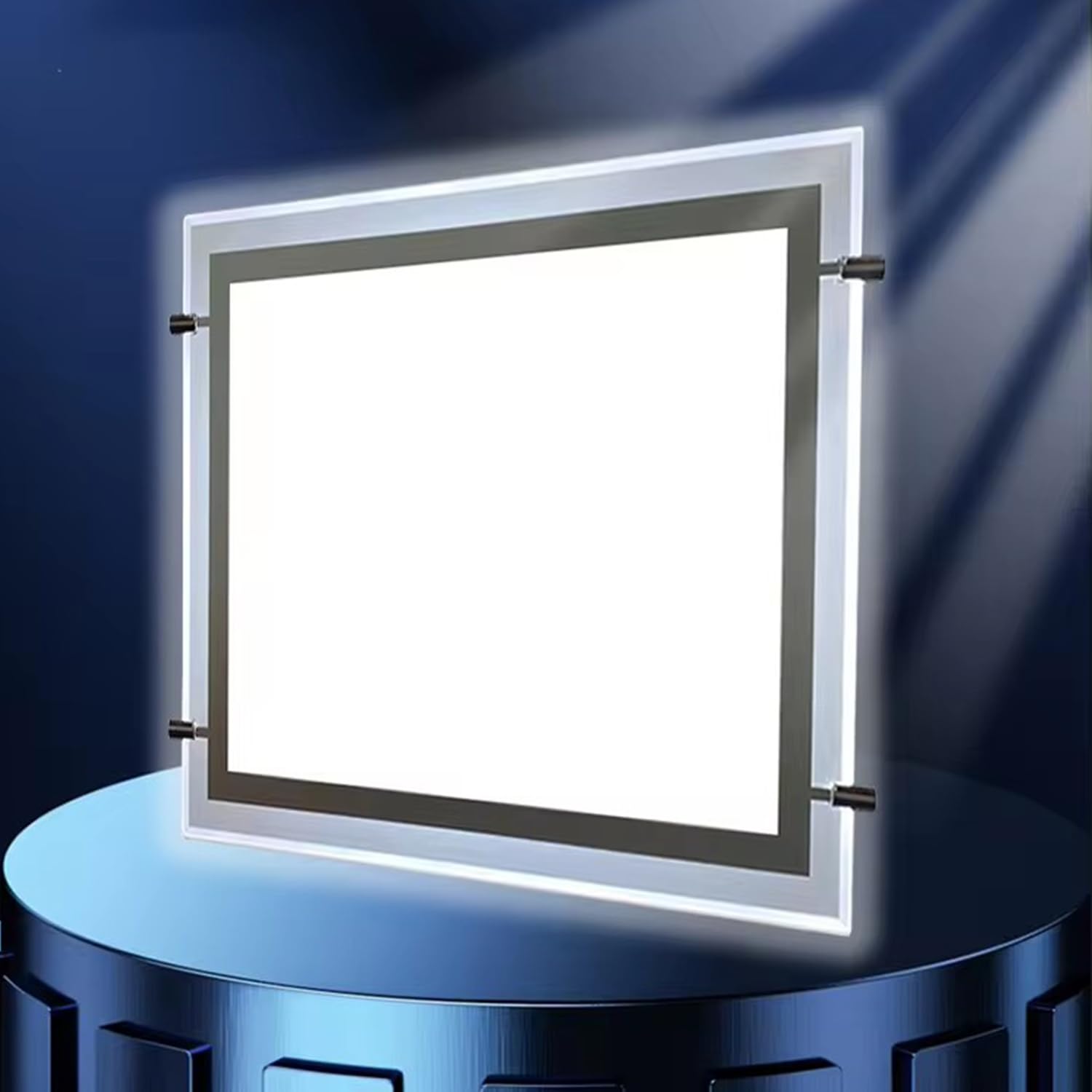 Letrero para ventana de bienes raíces, Tamaño A4, Soporte de letrero de caja de luz acrílica LED (colgante horizontal, 4 uds A4 una línea)