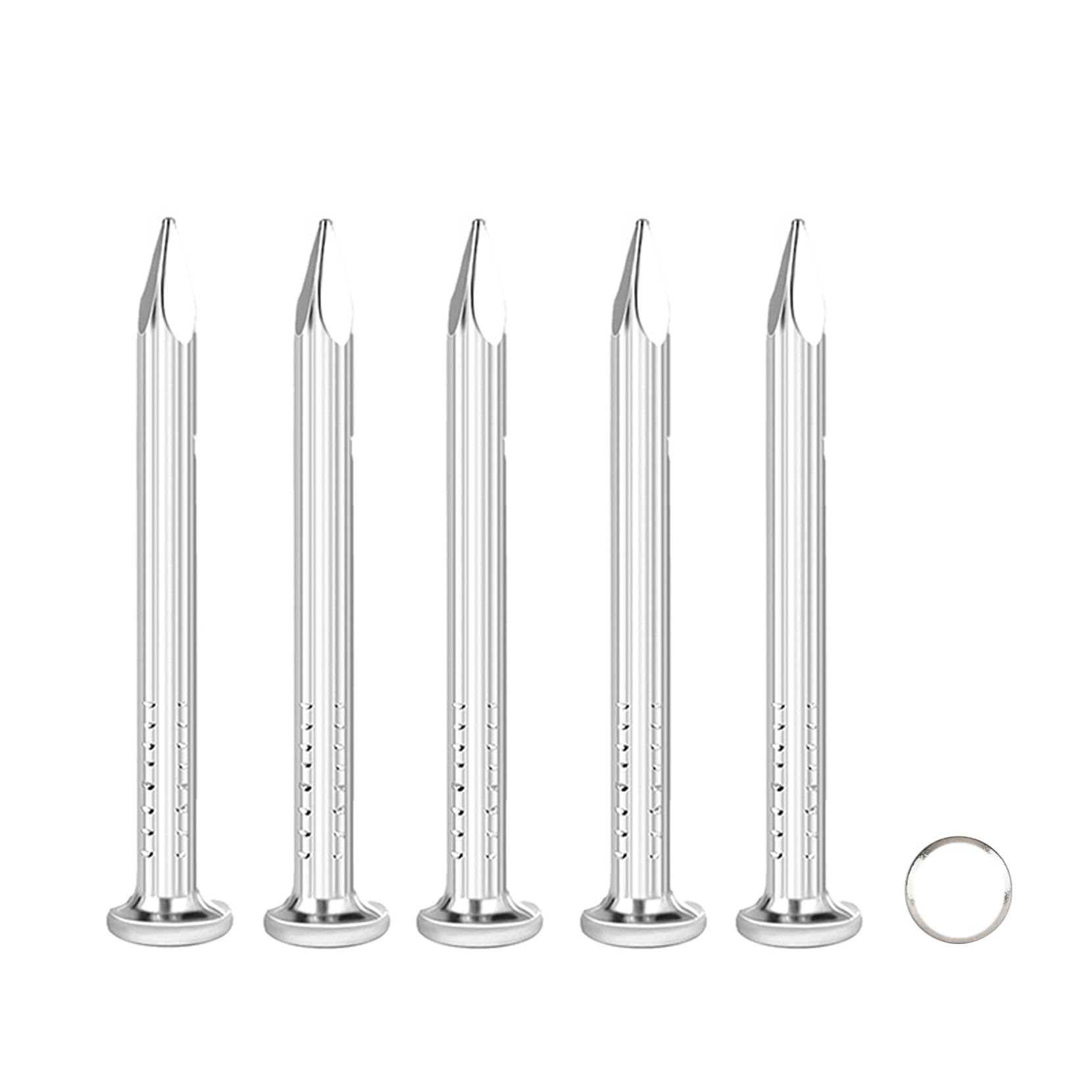 BACSHBY 50 Pcs Masonry Nails 40 mm/1.6 in, Concrete Wall Nail Brick Steel Pointed Tip Nails for Wood, Cement, Woodworking, Drywall and Hanging Pictures