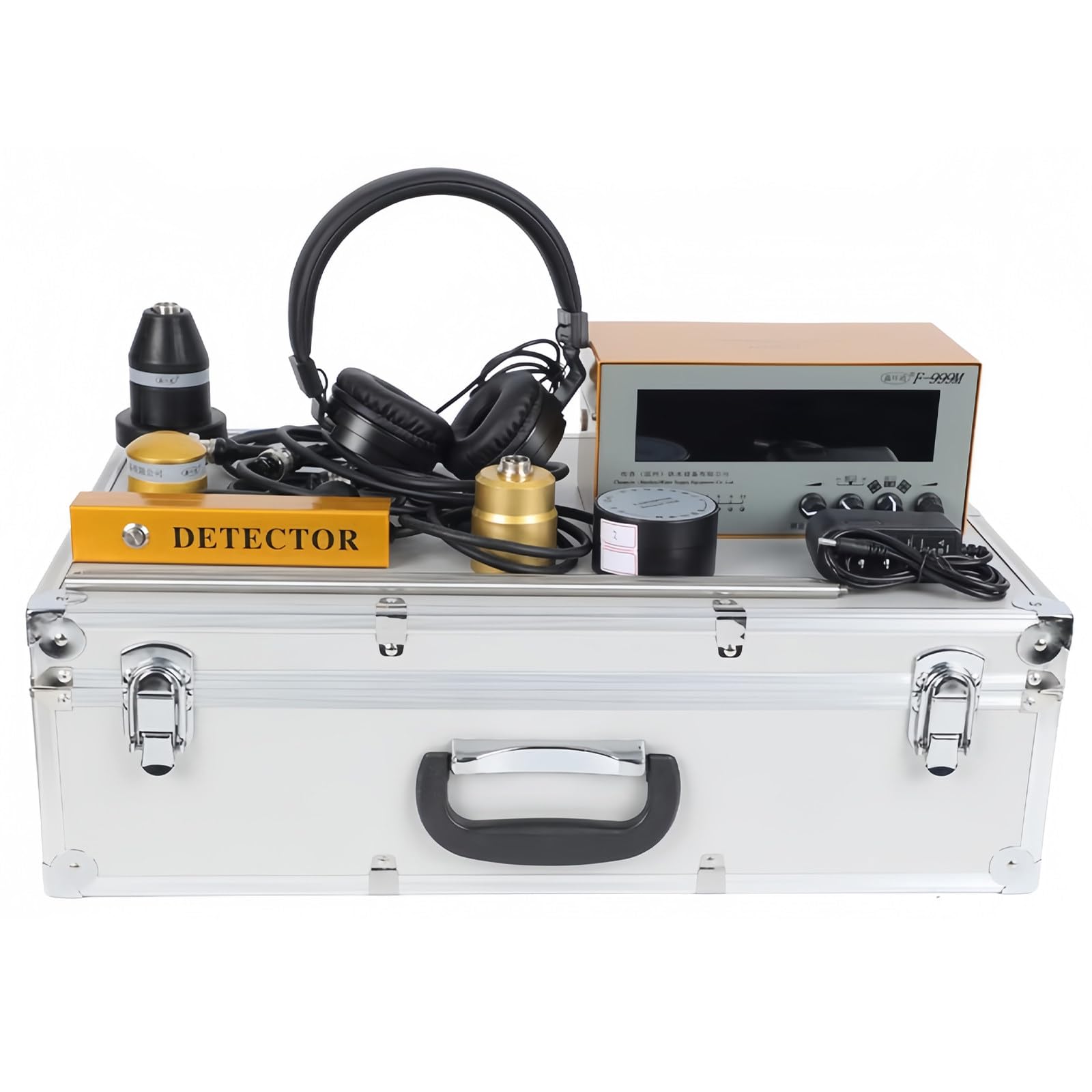 Detector de fugas de agua, monitor de fugas de pantalla digital, kit de detección de fugas de agua subterránea con frecuencia ajustable y reducción de ruido