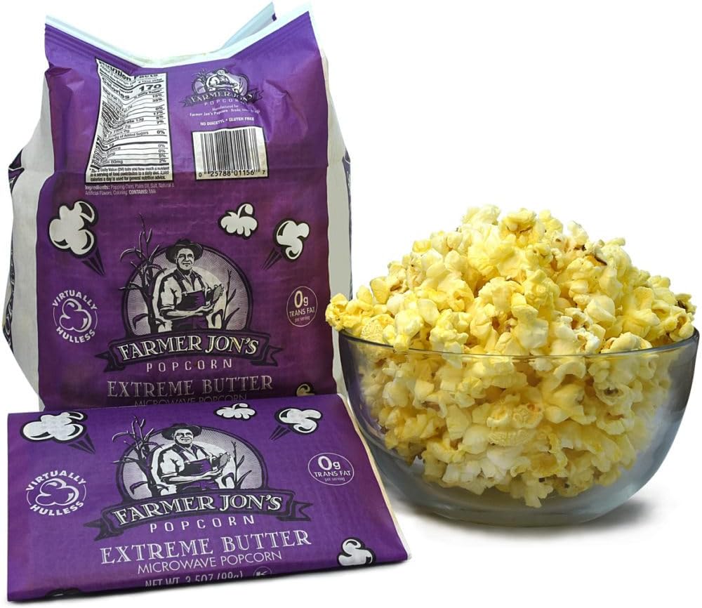 Farmer Jon's Popcorn, Extreme Butter Microwave Popcorn, 3.5 OZ