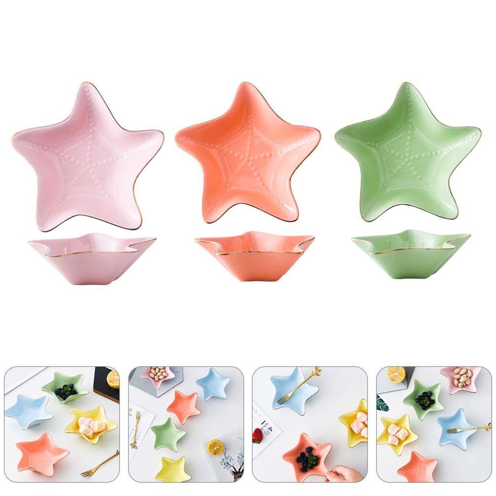 Miski do sosu do maczania - ceramiczne talerze na przyprawy do sosu sojowego, keczupu, sosu BBQ - zestaw 3 dekoracyjnych przypraw