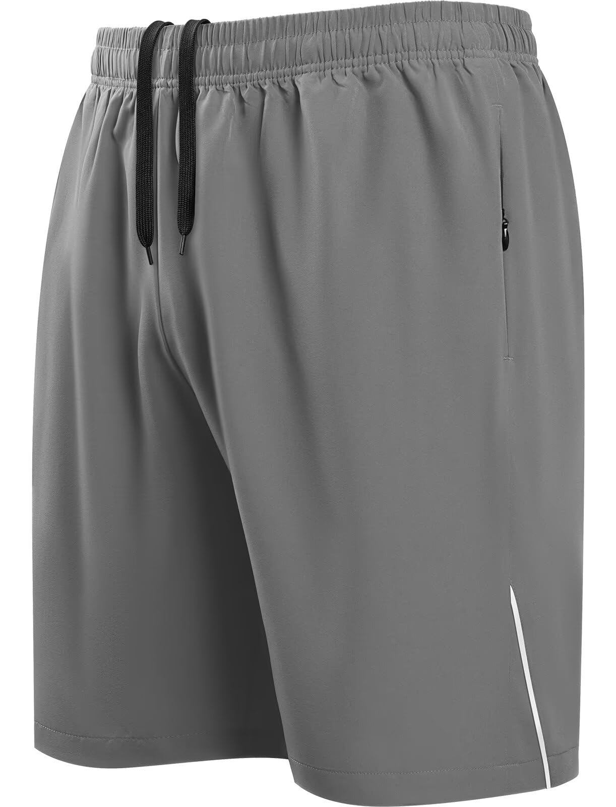 HMIYA Herren Sport Shorts Schnell Trocknend Kurze Hosen mit Reißverschlusstaschen