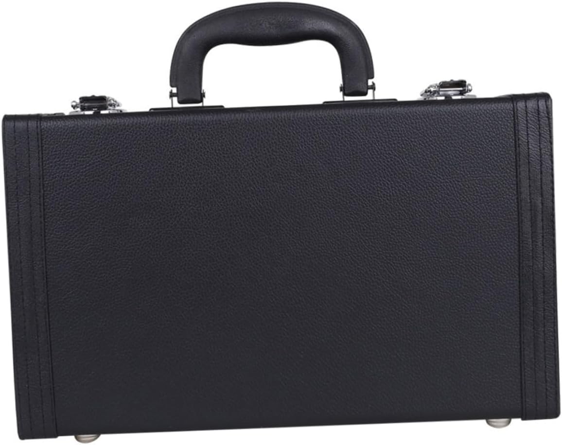 Luxshiny Padded Hard Shell Clarinet Case Latch and Protective Lining Portable Leather Carrying Box for Woodwind Instruments Stylish Musical Storage for Travel and Daily Use