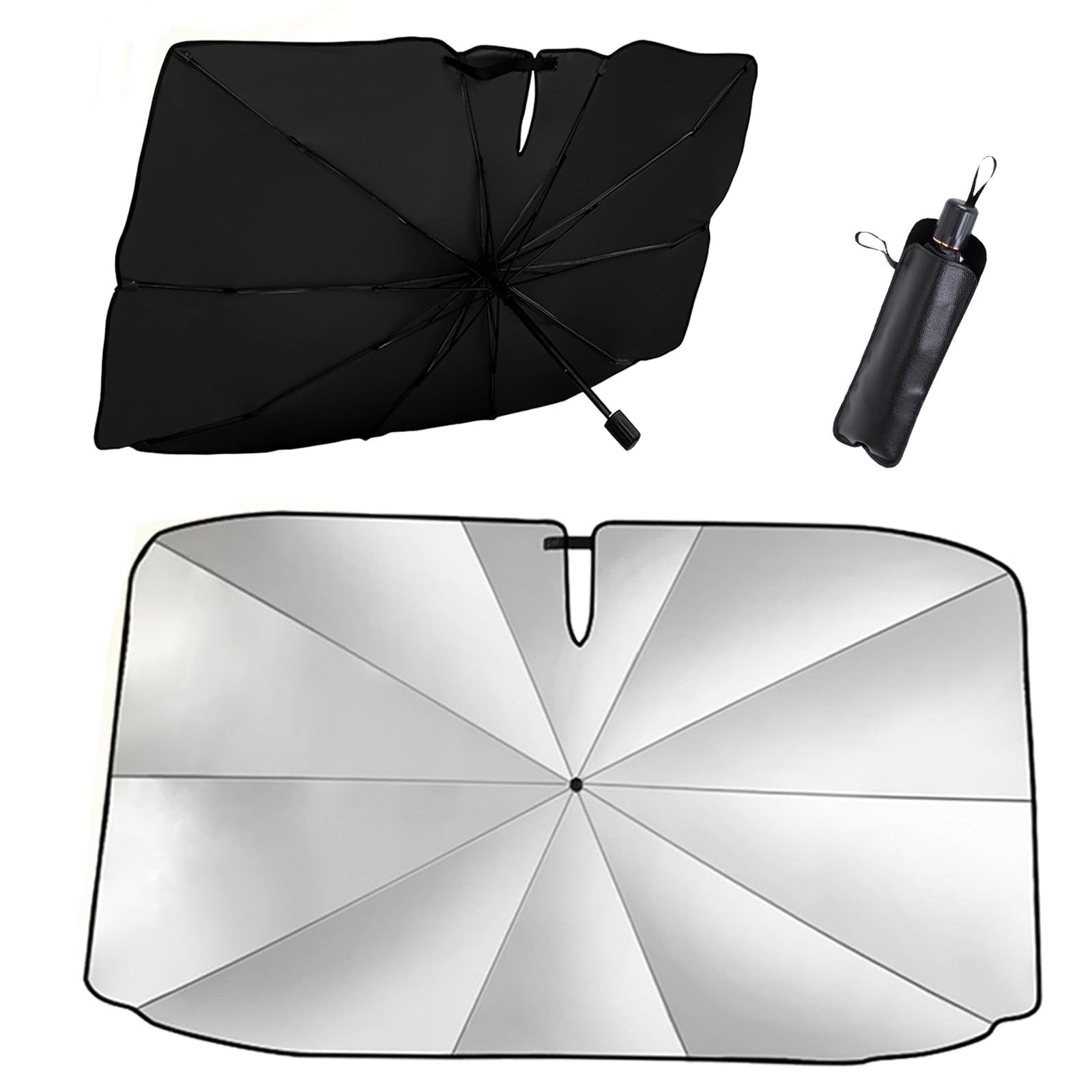 WKTLEXVDC Car Windshield Sunshade Umbrella, for Nissan X-Trail T33 Qashqai J12 E-Power 2022-2025 Front Window Sun Shade Windscreen Sun Blocker Foldable Parasol Protector Visor