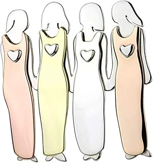 Sisters Brooch Cute Sisters Badge Lapel Pin Best Friends Brooch Breastpin for Purse Sweater - Four Sisters