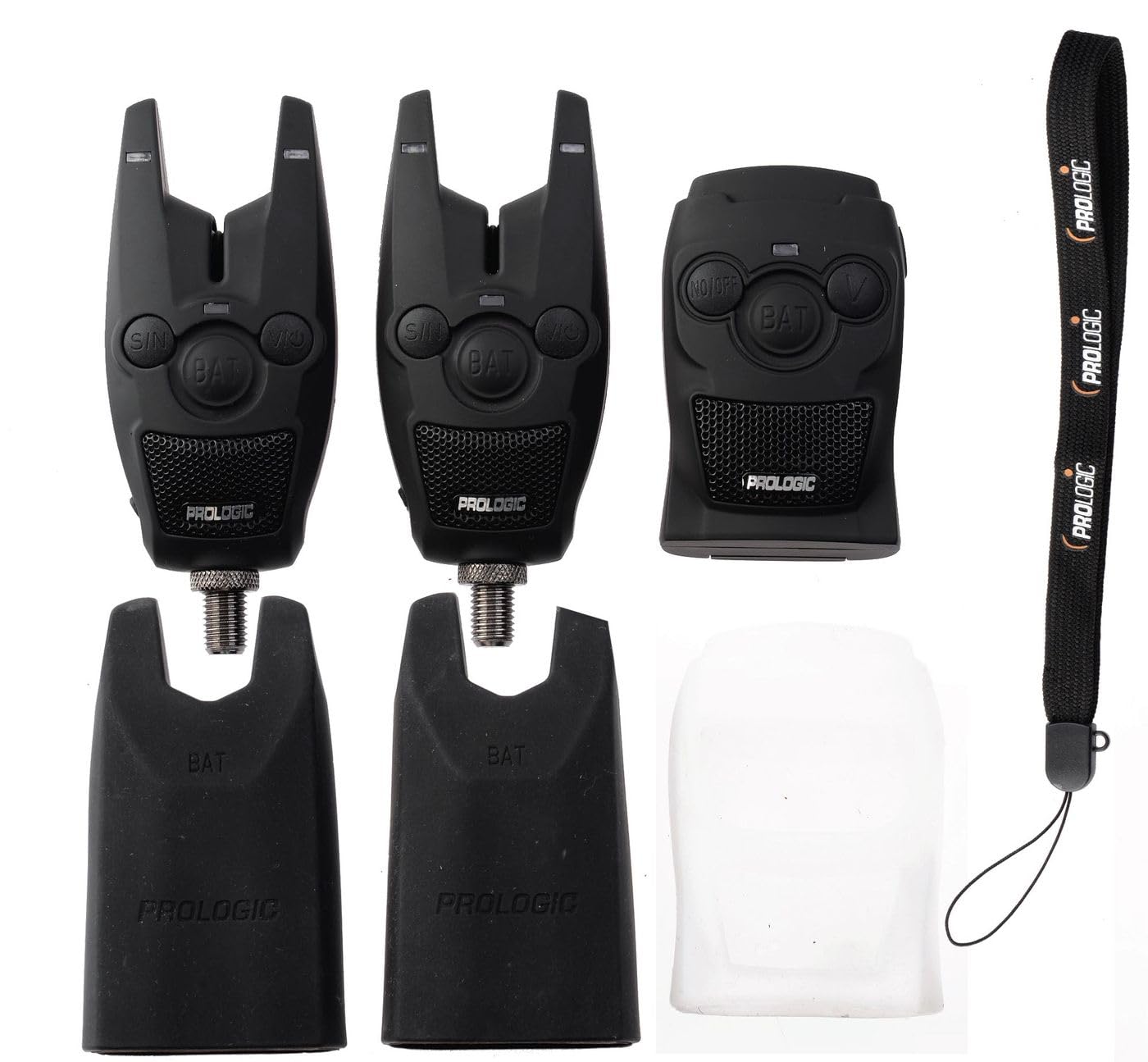 Prologic BAT+ Bite Alarm Blue Set 2+1-2 Bissanzeiger + 1 Receiver zum Karpfenangeln & Raubfischangeln, Karpfenbissanzeiger