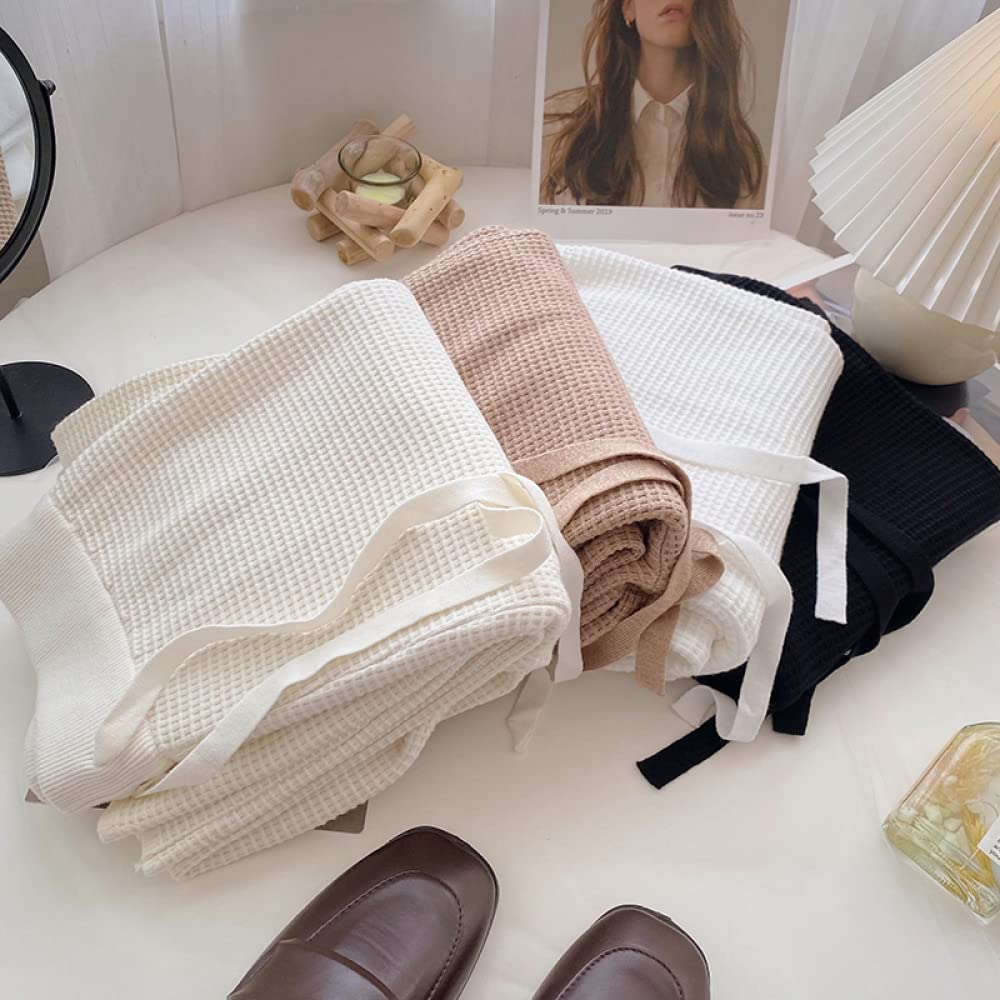 Pantalones De Pierna Ancha Para Mujer - Pantalones Anchos De Gofres, Pantalones Rectos De Otoño E Invierno, Pantalones Suaves Y Cálidos, Pantalones Deportivos Elásticos Casuales, Regalo De Cumplea
