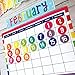 Schoolgirl Style Hello Sunshine Calendar Bulletin Board Set, Colorful, Boho Monthly Wall Calendar With Monthly Headers, Numbers, Weather and Days of the Week Chart, Rainbow Classroom Decor (94 pc)