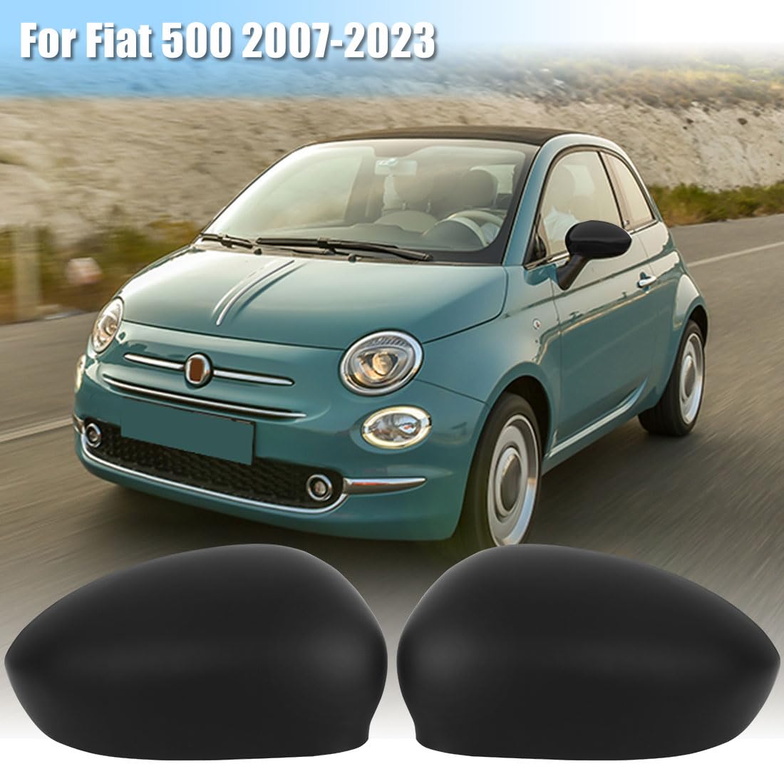 Coque de Rétroviseur de Voiture pour Fiat 500 500C 500E 2007-2024