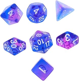 ibasenice 7 Pçs Role Playing Data Jogos De Festa De Ano Novo Dados De Rpg Jogos De Festa De Aniversário Dados De Acrílico Para Jogo De Festa Dados De Festa Dados Poliédricos Conjunto De