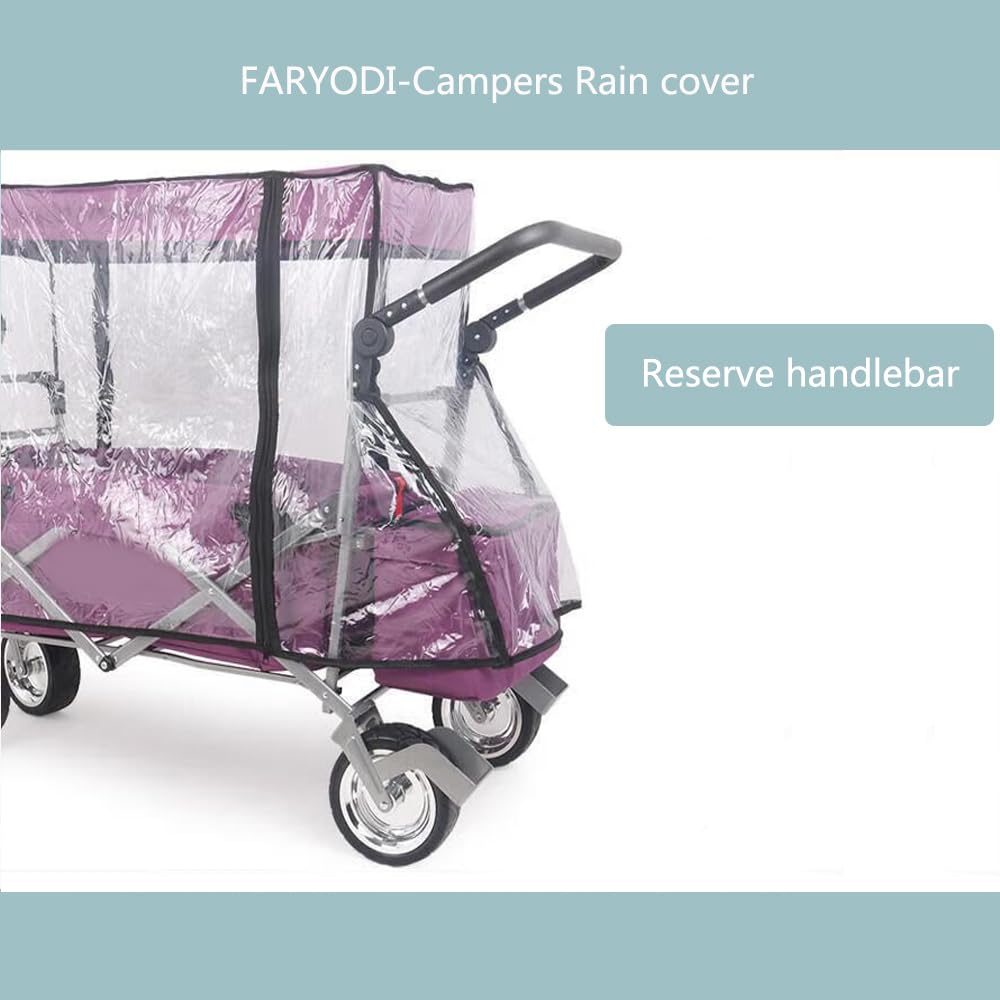 QWORK® opvouwbare luifel voor handkarren - luifel en regenhoes
