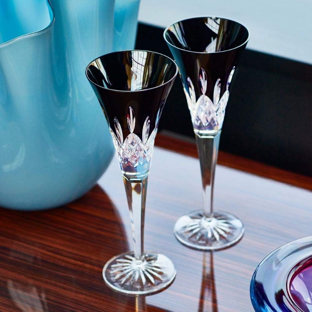 Flash Deals - 60% OFF Waterford Lismore Black Set of 2 Flutes