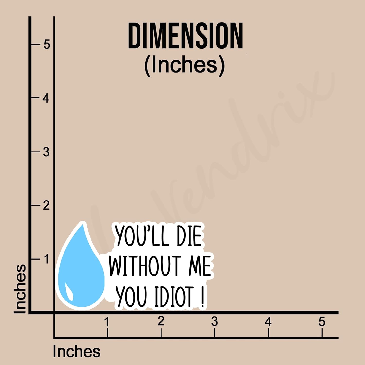 (3pcs) You'll Die Without Me You Idiot Sticker Funny Sayings Sarcastic Humorous Hydrated Vinyl Decal for Tumbler Laptop Water Bottles Car Book Phone - Size 3x1.8 - Image 4