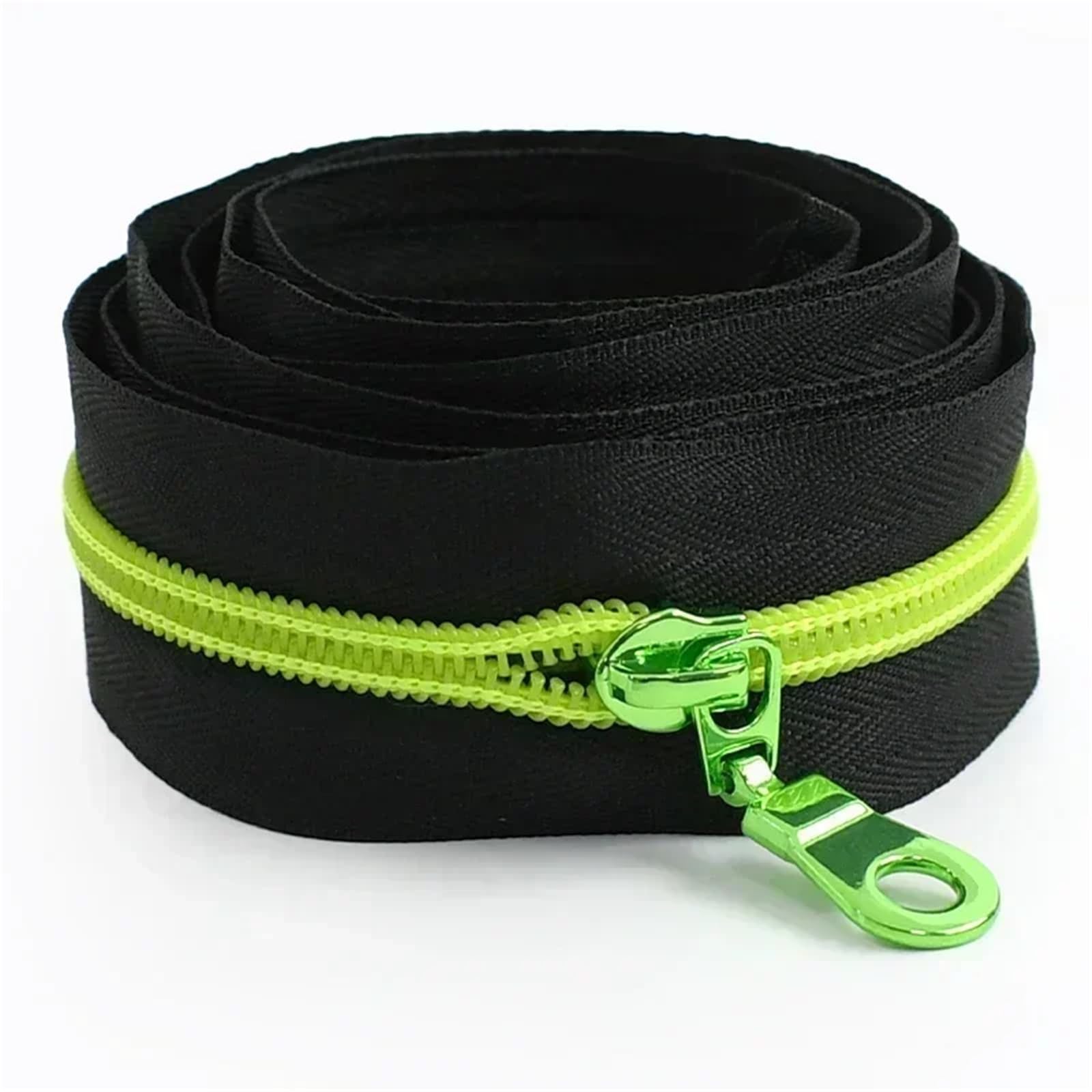 Two Way Separating Zipper, Two Way Zipper 1M Nylon Tape Puller Sewing Bag Clothes Shoe Jacket DIY Multicolor Size 5(ZT866ZT179-Green)