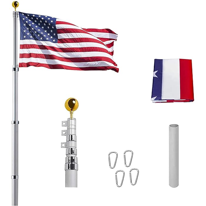 Buy SENZHIYI 30FT Telescoping Flag Pole Kit, Heavy Duty 16 Gauge