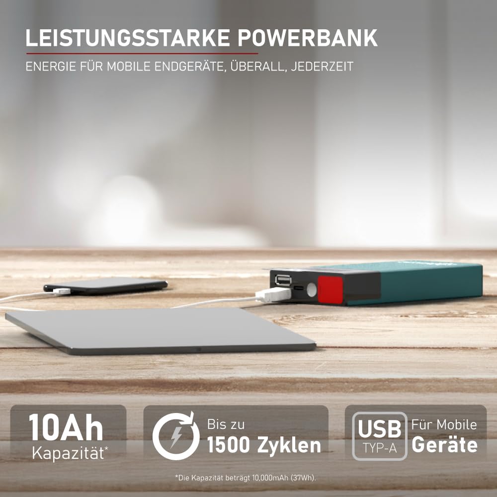 LOADCHAMP Starthilfe Powerbank 12V 10000mAh 500A Auto Jump Starter Gerät