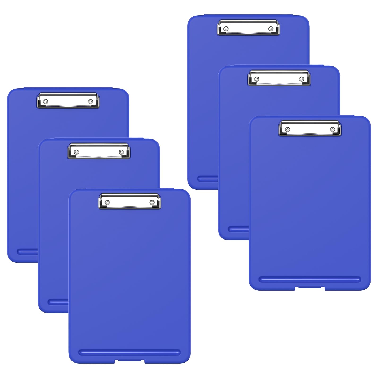 Clipboard with Storage 6 Pack, 8.5 x 11 Storage Clip Board with Low Profile Clip, Heavy Duty Nursing Foldable, Suitable for Classroom, Teacher,