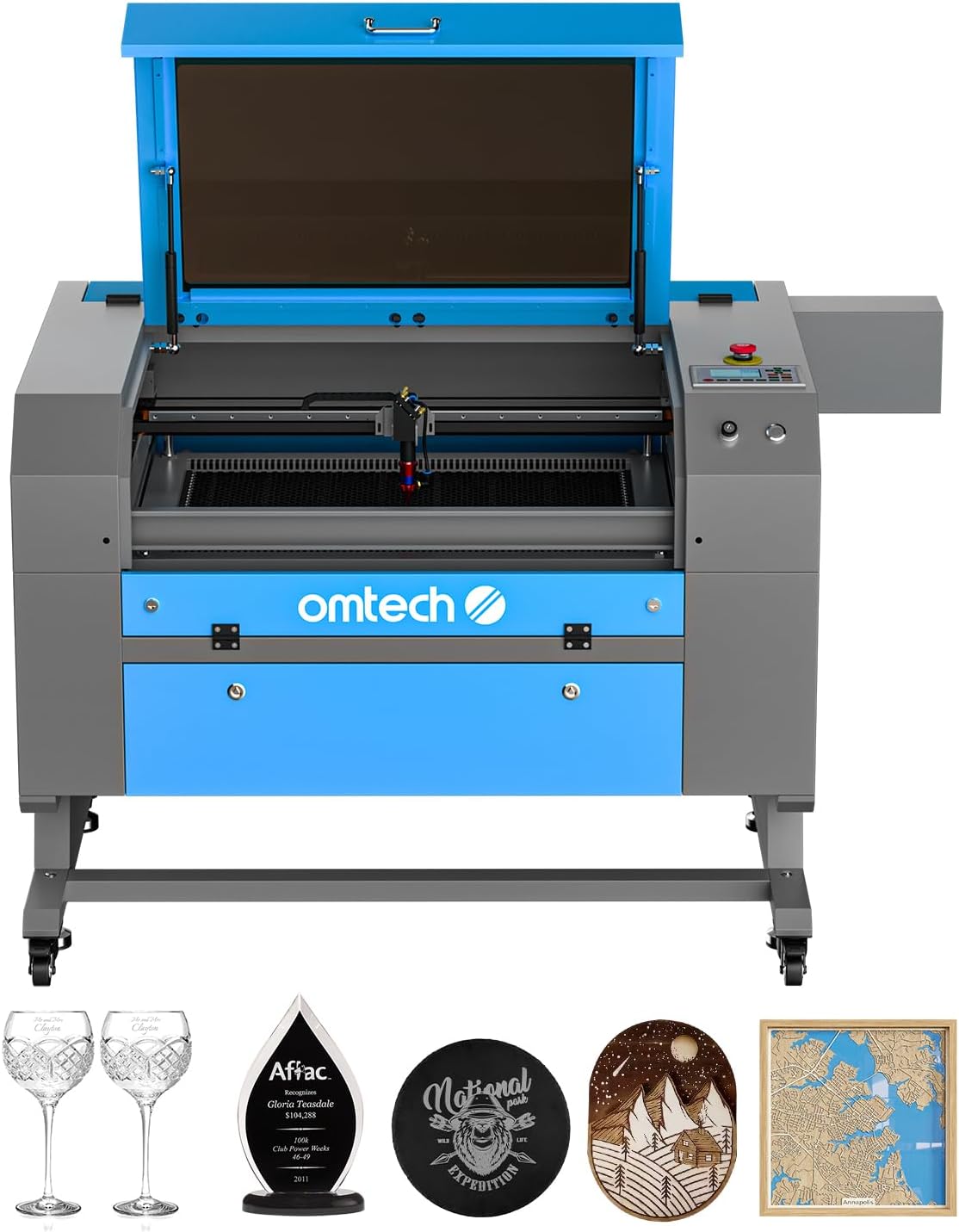 OMTech Graveur Laser CO2 100W 600x1000 Mm Machine De Gravure Laser